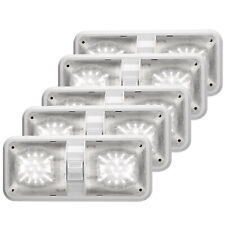 5 New Rv Led 12v Ceiling Fixture Double Dome Light For Camper Trailer Rv Marine picture