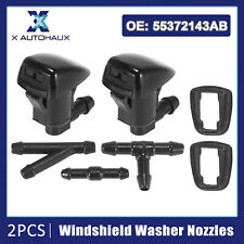 2PCS Front Windshield Washer Nozzles Kit Fit for Jeep Grand Cherokee 2005-2016 picture