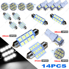T10 LED Light Car Bulbs 14 PCS Auto Lamp For Interior Dome Map Set Inside White picture