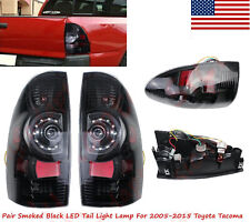 For 2005-2015 Toyota Tacoma TRD Base Picku Pair Smoked Black LED Tail Light Lamp picture