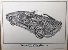 Ferrari F355 Berlinetta Cutaway - S.Yoshikawa Rare Stunning Car Poster Own It picture