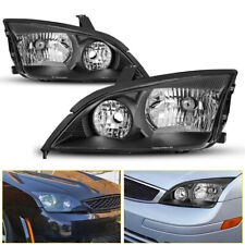 Fit 2005 2006 2007 Ford Focus Left + Right Side Black Headlights Assembly Set OD picture