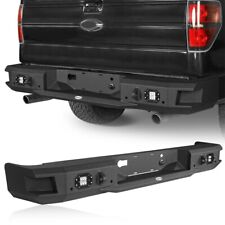 Fit 2006-2014 F-150 Steel Textured Rear Bumper Step Bar w/License Plate Light  picture