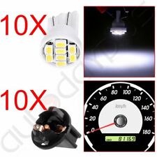 10x Ultra White 8SMD LED Instrument Cluster Dash Light Bulbs T10 194 W/ Sockets picture