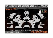 KTM RC 125 200 250 390 2014-2020 STREET FAIRING template 1/1 scale EPS PDF CDR picture