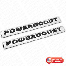 2x POWERBOOST Latter Emblem Left Door Chrome 10x1 inches 2019-2023 F-150 picture