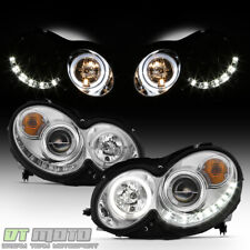 2003-2009 Mercedes Benz W209 CLK-Class LED DRL Projector Headlights Left+Right picture