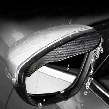 2x Carbon Fiber Black Rearview Mirror Rain Visor Guard Car Accessories Universal picture
