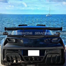 Fits 14-19 Chevrolet Corvette C7 Real Carbon Fiber Rear Wing Spoiler Trunk Lip picture