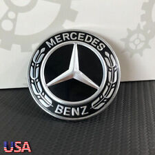57mm Front Hood Emblem Chrome Flat Laurel Wreath Badge For Mercedes Benz  picture