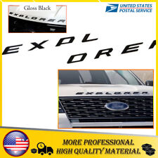 Front Hood Emblem 3D Matte Black Sport Badge For Explorer 2011-2019 Letter Decor picture