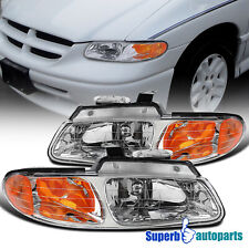 Fit 1996-2000 Dodge Voyager Caravan Chrysler Town Country Headlights Lamps 96-00 picture