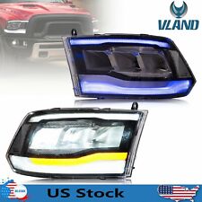 Full LED Reflector Headlights For 09-18 Dodge Ram 1500/2500/3500 Classic 2019-21 picture