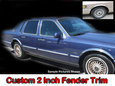 Fits a 1995-1997 Town Car Chrome Polished Stainless Steel Fender Trim 4p Set picture