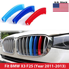 M-Tech Kidney Grill Grille 3 Colour Cover Trim Clips for BMW X3 F25 2011-2013 picture