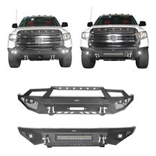 Hooke Road Full Width Steel Front Bumper w/Led Light for 2014-2021 Toyota Tundra picture