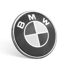 For BMW 82mm Car Front Hood Trunk Emblem Replacement Badge Black picture