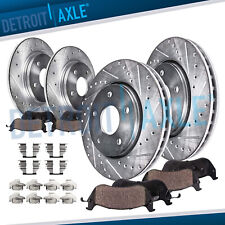 276mm Front & 262mm Rear Drilled Rotors Brake Pad for 2008-2012 Lancer Caliber picture