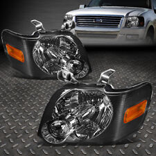 FOR 06-10 FORD EXPLORER SPORT TRAC SMOKED HOUSING AMBER CORNER HEADLIGHT LAMPS picture