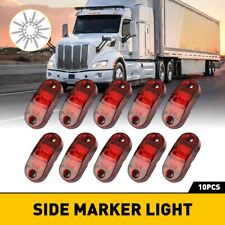 10X Red LED Oval Side Marker Lights Truck Trailer Clearance Light Waterproof EOA picture