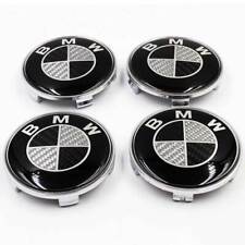 4Pcs Wheel Emblem Wheel Center Caps Badge 56mm For BMW Charcoal Fiber picture