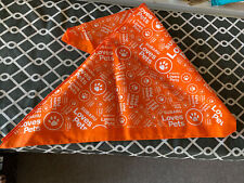 Subaru Loves Pets Dog / Cat Bandanna, Genuine OEM. Orange Fabric, LOT OF 2, NEW picture