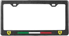Ferrari Scuderia Shields Only with Italian Stripe Carbon Fiber Lic Plate Frame picture