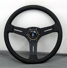 Nardi Competition Steering Wheel - 330mm - Black Leather / Black Classic Horn picture
