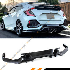 FOR 2017-21 HONDA CIVIC FK7 5D HATCHBACK SPORT TYPE-R STYLE REAR BUMPER DIFFUSER picture