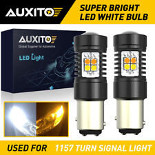 AUXITO 1157 LED Turn Signal Light Bulb Switchback Amber White Anti Hyper Flash D picture