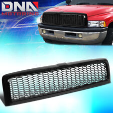 FOR 1994-2002 DODGE RAM 1500-3500 GLOSSY BLACK MESH FRONT BUMPER GRILLE GRILL picture