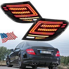 Smoked LED Tail Lights For Mercedes Benz W204 C200 C250 C300 2007-2012 2013 2014 picture