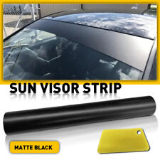 Universal Windshield Banner Matte Black Vinyl Decal Sun Strip 60