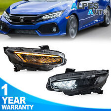 2X LED Reflector Headlights For 16-21 Honda Civic 10th Gen Sedan/Coupe/Hatchback picture