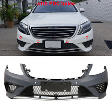 Fit Mercedes Benz S Class W222 14-17 S63 AMG Style Front Bumper w/ PDC Molding picture