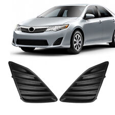 Fit For 2012-2014 Toyota Camry Front Bumper Insert Fog Light Cover Left+Right picture