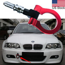 Red JDM Track Racing Style Aluminum Tow Hook Ring Kit For BMW 1 3 5 6 X5 X6 MINI picture