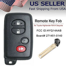 New Smart Remote Key FOB 4B for Toyota Highlander RAV4 Sequoia-Board 271451-0140 picture