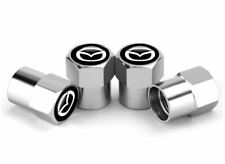 4x Silver Hex Metal Alloy Tire Air Valve Stem Cap Fits Most Mazda Cars & SUVs  picture