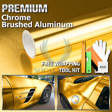 Premium Chrome Brushed Aluminum Steel Car Vinyl Wrap Sticker Decal Air Release picture