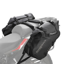 28L Pair Waterproof Motorcycle Saddlebags Saddle Panniers Rear Side Bags Black picture