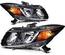 For Honda Civic 2012 2013 2014 2015 Black Left Right Side Headlights Assembly picture