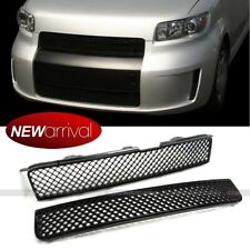 For Scion xB 08-10 Upper & Lower Badgeless Glossy Black Front Mesh Grill Grille picture