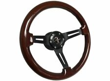 1968-78 Mustang Mahogany Wood Steering Wheel Kit Black Pony Emblem NEW  picture