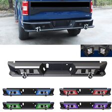 Rear Bumper For 2015-2020 Ford F150 w/LED Lights&D-Rings License Plate Frame picture
