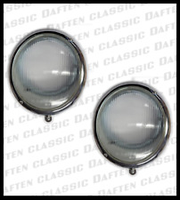 1948-65 Porsche 356 356A 356B 356C Headlight Assembly Pair HELLA Style H4 Lens picture