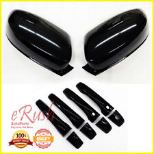 FOR 2011-14 CHRYSLER 300 8PCS GLOSSY BLACK HANDLE+MIRROR OVERLAY COVERS W/ 2 SMK picture