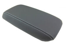 Fits 12-15 Honda Civic Armrest Center Console Cover Faux Leather Gray Stitch picture