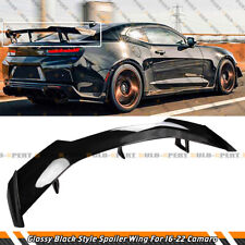 FOR 2016-2022 CHEVY CAMARO ZL1 1LE STYLE LT RS SS GLOSS BLACK TRUNK SPOILER WING picture