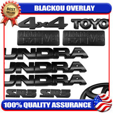 10PCS 3D BLACKOUT EMBLEM OVERLAY KIT FOR TUNDRA 2007-2013 SR5 4X4 V8 5.7L IFORCE picture